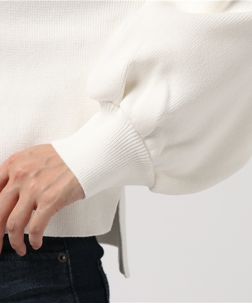 STUDIOUS（ステュディオス）の「【STUDIOUS】ボリュームスリーブニット（ニット/セーター・レディース・グレー/ライトグリーン/ホワイト・0）」の8枚目の写真