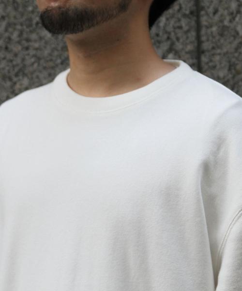 coen（コーエン）の「SMITH(スミス)別注袖プリントビッグシルエットライトスウェットクルーネック（スウェット・メンズ・ホワイト/ターコイズブルー・MEDIUM/X-LARGE/LARGE/SMALL）」の11枚目の写真