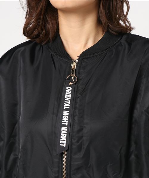 onespo（ワンスポ）の「ロングスリーブMA-1（MA-1・レディース・ブラック/ダークグリーン/レッド/ライトピンク・M）」の5枚目の写真