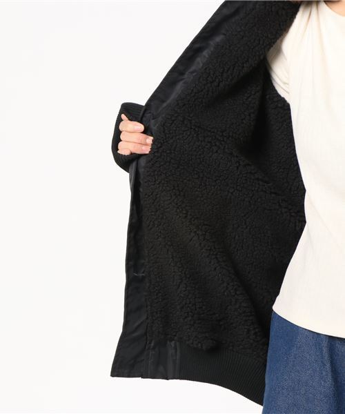 onespo（ワンスポ）の「ロングスリーブMA-1（MA-1・レディース・ブラック/ダークグリーン/レッド/ライトピンク・M）」の8枚目の写真