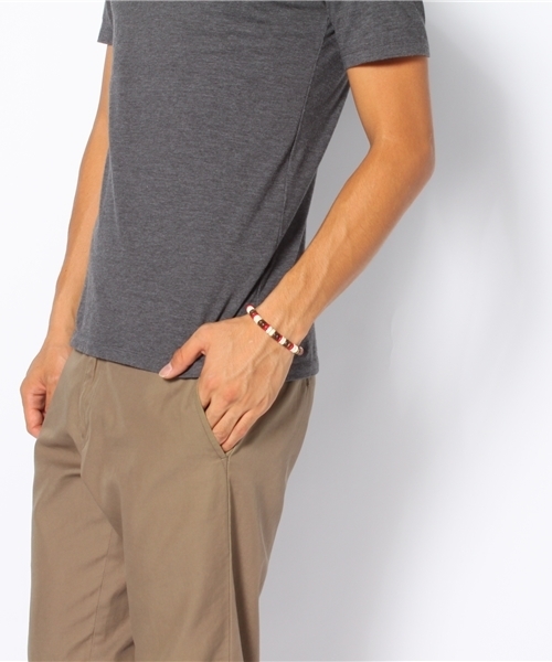 WEGO（ウィゴー）の「WOODビーズブレス（ブレスレット・メンズ・オフホワイト・FREE）」の3枚目の写真