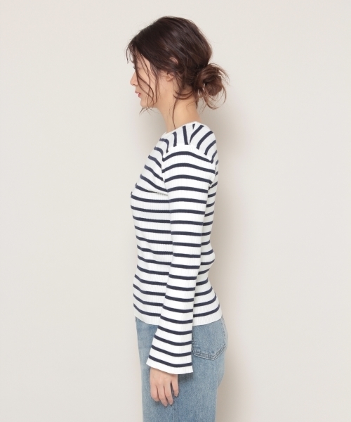 PAGEBOY(ページボーイ)の「袖フレアリブプルオーバー(Tシャツ/カットソー・レディース・ライトグレー/オフホワイト/ブラック系その他/ブラック・FREE)」の14枚目の写真