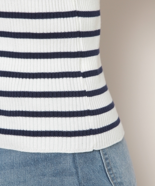 PAGEBOY(ページボーイ)の「袖フレアリブプルオーバー(Tシャツ/カットソー・レディース・ライトグレー/オフホワイト/ブラック系その他/ブラック・FREE)」の10枚目の写真