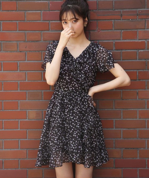 one after another NICE CLAUP（ワンアフターアナザーナイスクラップ）の「ロマンティックフリルワンピ（ワンピース・レディース・ベージュ系その他/ブラウン系その他/レッド系その他/ブラック系その他・FREE）」の2枚目の写真