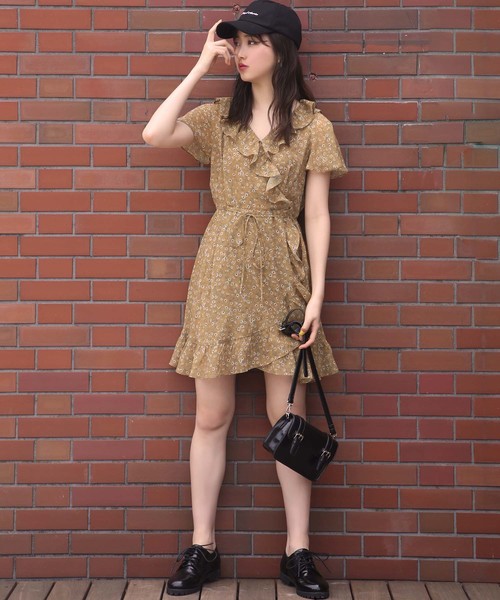 one after another NICE CLAUP（ワンアフターアナザーナイスクラップ）の「ロマンティックフリルワンピ（ワンピース・レディース・ベージュ系その他/ブラウン系その他/レッド系その他/ブラック系その他・FREE）」の9枚目の写真