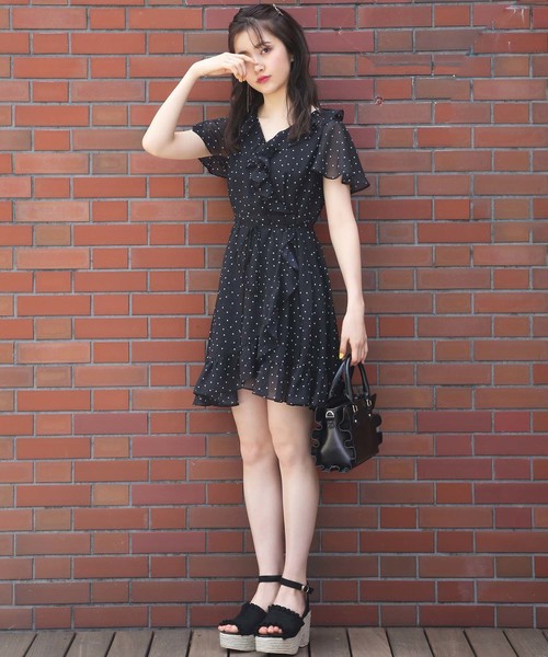 one after another NICE CLAUP（ワンアフターアナザーナイスクラップ）の「ロマンティックフリルワンピ（ワンピース・レディース・ベージュ系その他/ブラウン系その他/レッド系その他/ブラック系その他・FREE）」の12枚目の写真