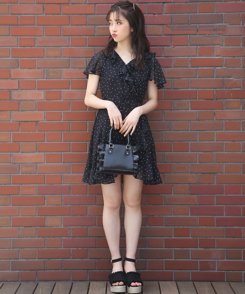 one after another NICE CLAUP（ワンアフターアナザーナイスクラップ）の「ロマンティックフリルワンピ（ワンピース・レディース・ベージュ系その他/ブラウン系その他/レッド系その他/ブラック系その他・FREE）」の13枚目の写真