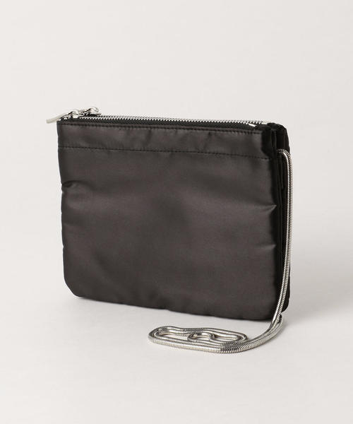 BEAUTY&YOUTH UNITED ARROWS（ビューティーアンドユースユナイテッドアローズ）の「BY サテン ダブルジップ ミニサコッシュ（ショルダーバッグ・レディース・ブラック/シルバー/オレンジ系その他・FREE）」の8枚目の写真