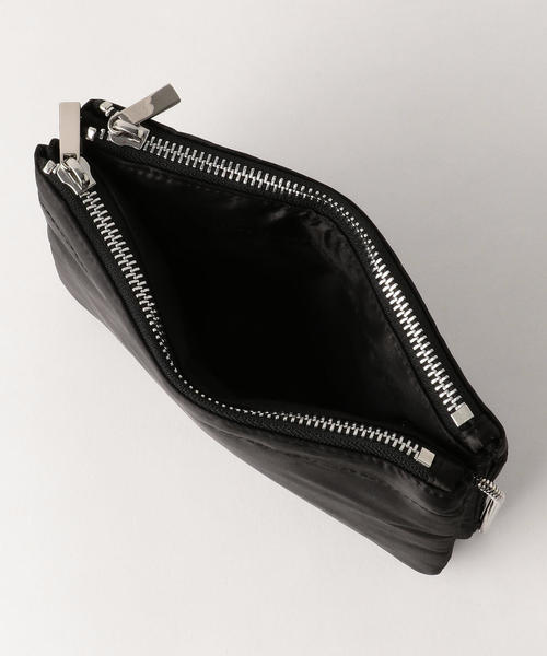 BEAUTY&YOUTH UNITED ARROWS（ビューティーアンドユースユナイテッドアローズ）の「BY サテン ダブルジップ ミニサコッシュ（ショルダーバッグ・レディース・ブラック/シルバー/オレンジ系その他・FREE）」の5枚目の写真