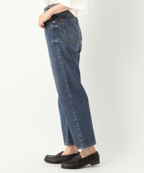 A part by（アパートバイ）の「デニムストレートパンツ 798747（デニムパンツ・レディース・インディゴブルー/アイボリー・MEDIUM/LARGE）」の3枚目の写真