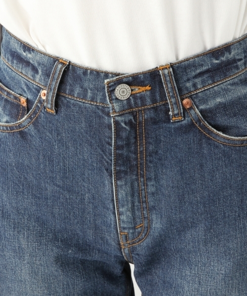 A part by（アパートバイ）の「デニムストレートパンツ 798747（デニムパンツ・レディース・インディゴブルー/アイボリー・MEDIUM/LARGE）」の5枚目の写真