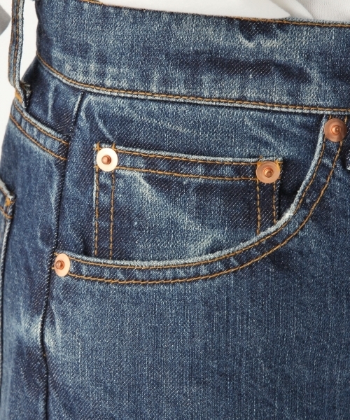 A part by（アパートバイ）の「デニムストレートパンツ 798747（デニムパンツ・レディース・インディゴブルー/アイボリー・MEDIUM/LARGE）」の9枚目の写真