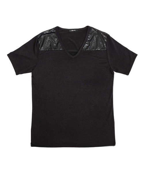 SHELLAC（シェラック）の「ヨーク切替スネーク柄半袖Tシャツ（Tシャツ