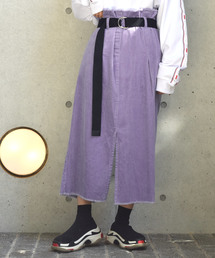 w closet | ベルト付きコーデュロイウエストギャザースカート_(スカート)