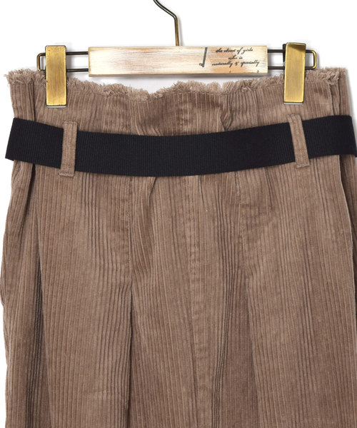 w closet（ダブルクローゼット）の「ベルト付きコーデュロイウエストギャザースカート_（スカート・レディース・アイボリー/サックスブルー/モカ/ラベンダー/パープル/ブルー系その他・FREE）」の20枚目の写真