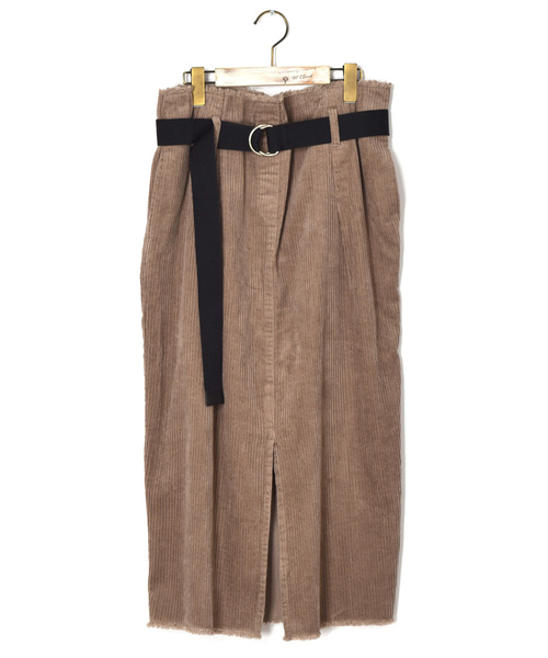 w closet（ダブルクローゼット）の「ベルト付きコーデュロイウエストギャザースカート_（スカート・レディース・アイボリー/サックスブルー/モカ/ラベンダー/パープル/ブルー系その他・FREE）」の14枚目の写真