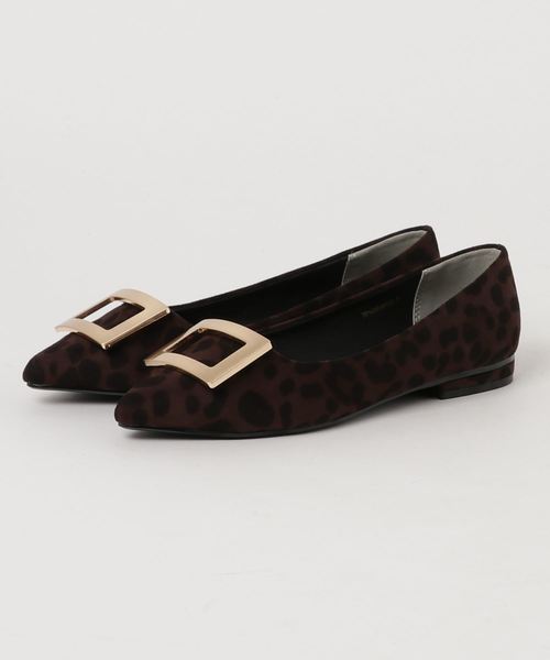 YECCA VECCA（イェッカヴェッカ）の「バックルフラットパンプス（パンプス・レディース・ブラック/ベージュ/イエロー/レオパード・M/S/L）」の4枚目の写真