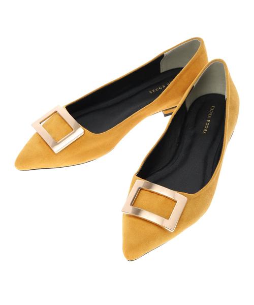 YECCA VECCA（イェッカヴェッカ）の「バックルフラットパンプス（パンプス・レディース・ブラック/ベージュ/イエロー/レオパード・M/S/L）」の7枚目の写真