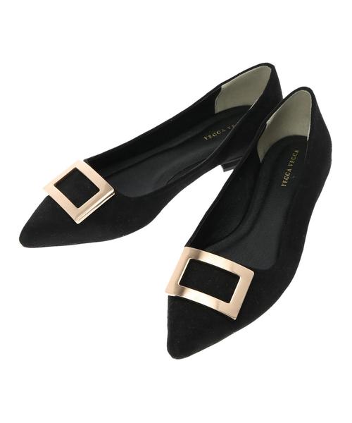 YECCA VECCA（イェッカヴェッカ）の「バックルフラットパンプス（パンプス・レディース・ブラック/ベージュ/イエロー/レオパード・M/S/L）」の5枚目の写真