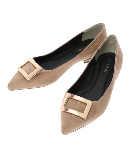 YECCA VECCA（イェッカヴェッカ）の「バックルフラットパンプス（パンプス・レディース・ブラック/ベージュ/イエロー/レオパード・M/S/L）」の6枚目の写真