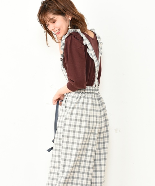 natural couture(ナチュラルクチュール)の「パワショル前後2WAYニット(ニット/セーター・レディース・オフホワイト/ブラック/ブラウン/キャメル・FREE)」の12枚目の写真