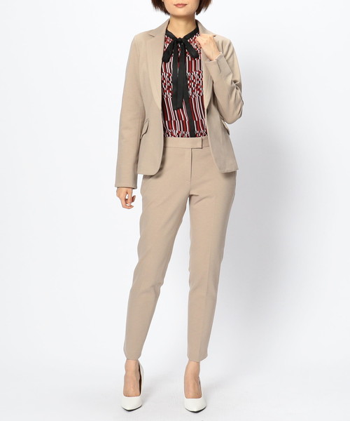 NARACAMICIE（ナラカミーチェ）の「【セットアップスーツ対応】ポンチ9分丈パンツ（スーツパンツ・レディース・ブラック/ベージュ/グレー・SMALL/MEDIUM/LARGE）」の17枚目の写真