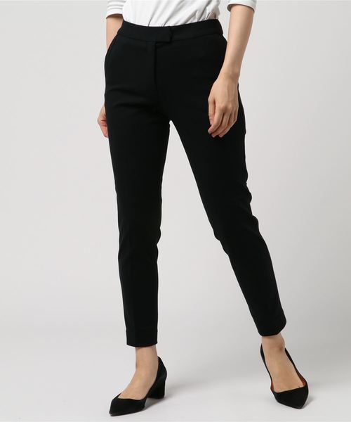 NARACAMICIE（ナラカミーチェ）の「【セットアップスーツ対応】ポンチ9分丈パンツ（スーツパンツ・レディース・ブラック/ベージュ/グレー・SMALL/MEDIUM/LARGE）」の2枚目の写真