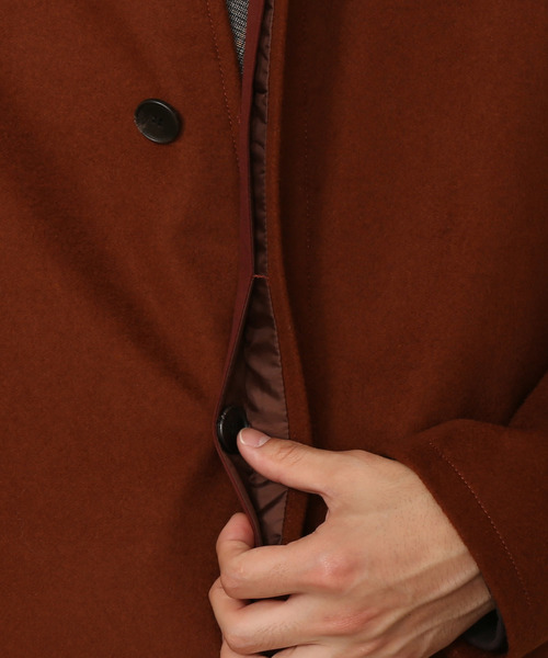 ADAM ET ROPE'（アダムエロペ）の「PONTETORTO メルトンフードコート（ダッフルコート・メンズ・ブラウン/ブルー系その他・LL/M/L）」の10枚目の写真