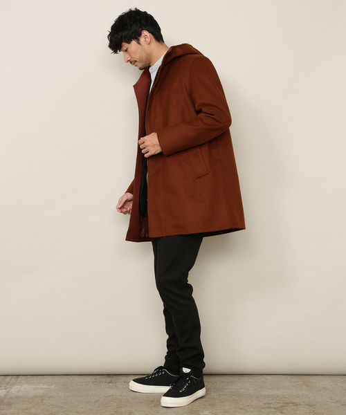 ADAM ET ROPE'（アダムエロペ）の「PONTETORTO メルトンフードコート（ダッフルコート・メンズ・ブラウン/ブルー系その他・LL/M/L）」の19枚目の写真