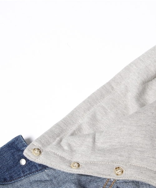 Another Edition（アナザーエディション）の「AE DNM×SWEAT G-JK（デニムジャケット・レディース・ライトブルー/コバルトブルー・フリー）」の12枚目の写真