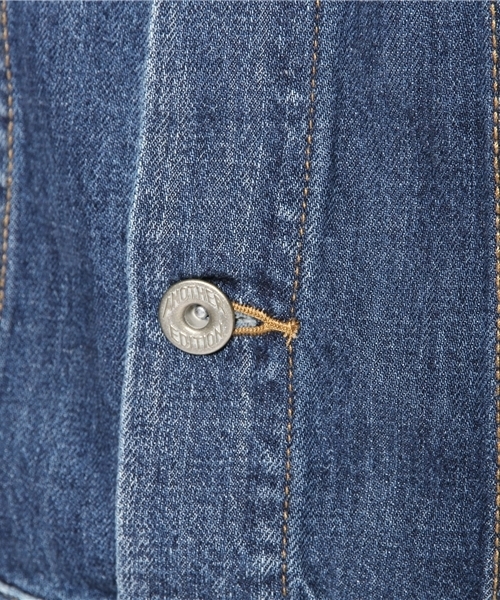 Another Edition（アナザーエディション）の「AE DNM×SWEAT G-JK（デニムジャケット・レディース・ライトブルー/コバルトブルー・フリー）」の14枚目の写真