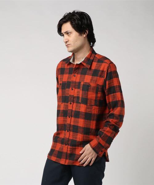 GREEN BOWL（グリーンボウル）の「GREEN BOWL Check Pattern Work Shirts/グリーンボウル チェック 柄 ワーク シャツ（シャツ/ブラウス・メンズ・ブラック/レッド・40/38）」の7枚目の写真