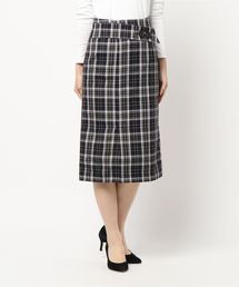 YECCA VECCA | ・チェック柄ベルトタイトスカート(スカート)