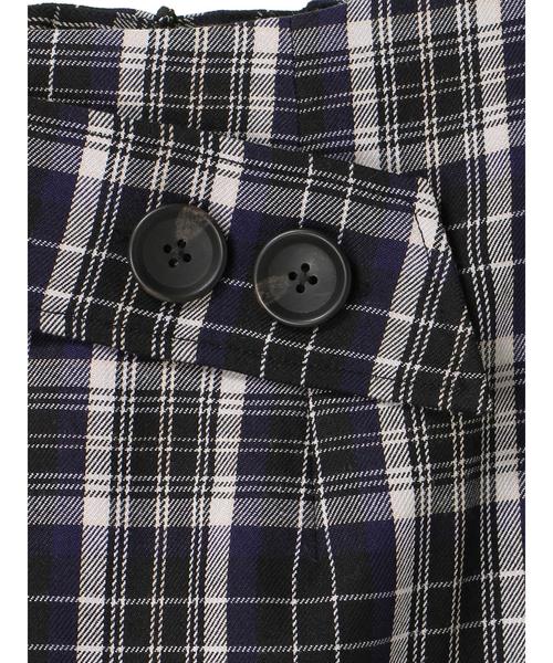 YECCA VECCA（イェッカヴェッカ）の「・チェック柄ベルトタイトスカート（スカート・レディース・ブラック/レッド・S/M）」の6枚目の写真