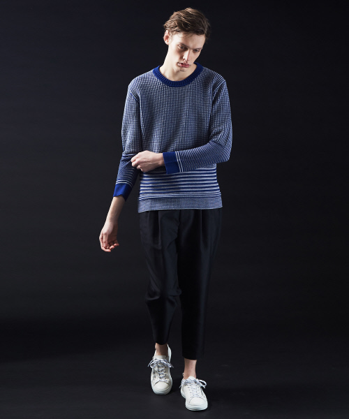 5351 POUR LES HOMMES（ゴーサンゴーイチプールオム）の「タスランダブルクロス2タッククロップパンツ（その他パンツ・メンズ・ブラック/カーキ・44/46/48/50）」の3枚目の写真