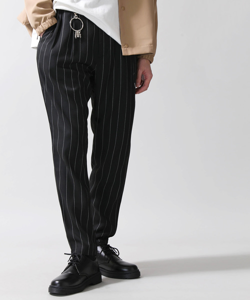 WEGO（ウィゴー）の「WEGO/ストライプペグトップスラックス（スラックス・メンズ・ブルー系その他4/ブラック系その他4・LARGE/MEDIUM）」の2枚目の写真