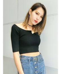 EMODA | 2WAYリブニット(Tシャツ/カットソー)