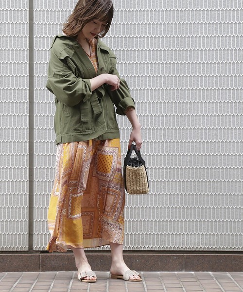 N.（N. Natural Beauty Basic）（エヌエヌナチュラルビューティーベーシック）の「ＦＡＳＣＩＮＡＴＩＯＮ　ワンピース（ワンピース・レディース・イエロー系その他・MEDIUM）」の4枚目の写真