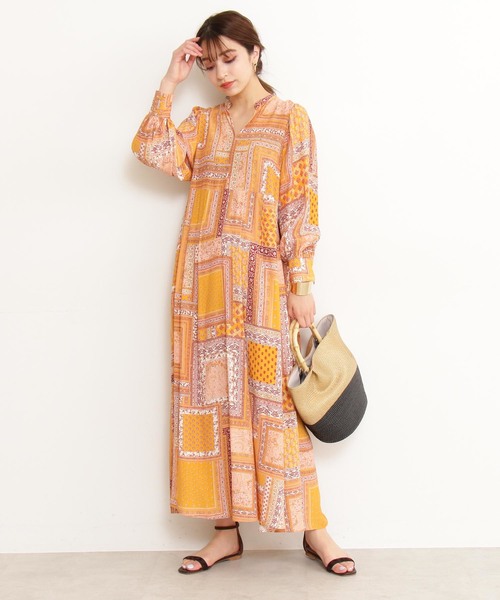 N.（N. Natural Beauty Basic）（エヌエヌナチュラルビューティーベーシック）の「ＦＡＳＣＩＮＡＴＩＯＮ　ワンピース（ワンピース・レディース・イエロー系その他・MEDIUM）」の8枚目の写真