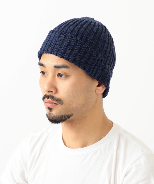 BEAMS PLUS(ビームスプラス)の「◇BEAMS PLUS / コットンリネンワッチキャップ (ニットキャップ/ビーニー・メンズ・オフホワイト/オリーブ/ネイビー/ロイヤルブルー/イエロー/レッド/ブラック/サックスブルー/ベージュ/オレンジ/ブルー系その他/ブラック系その他/その他1・ONE SIZE)」の6枚目の写真