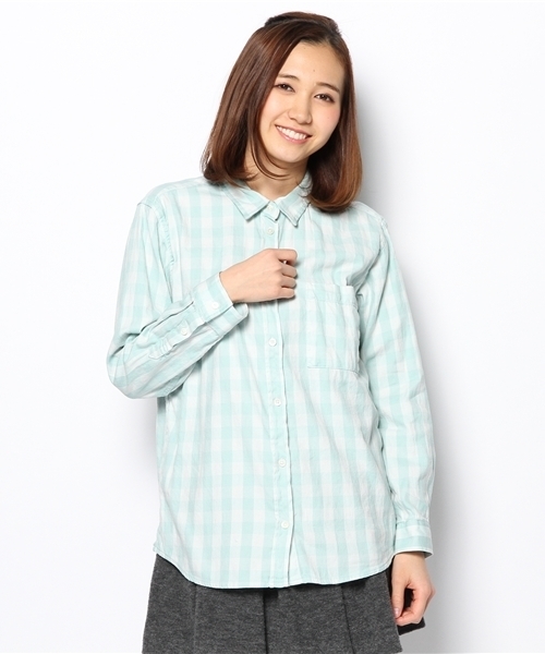 Another Edition（アナザーエディション）の「AE GGM CHK SHT（シャツ/ブラウス・レディース・イエロー/ライム/コバルトブルー・フリー）」の2枚目の写真