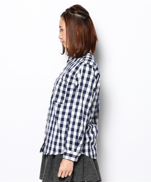 Another Edition（アナザーエディション）の「AE GGM CHK SHT（シャツ/ブラウス・レディース・イエロー/ライム/コバルトブルー・フリー）」の7枚目の写真