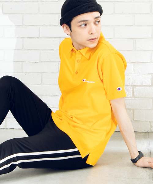 Champion（チャンピオン）の「∴WEGO/Championワンポイント刺繍ポロシャツ（ポロシャツ・メンズ・ホワイト/ブラック/ネイビー/グレー/ロイヤルブルー/イエロー/レッド/ダークグレー・X-LARGE/MEDIUM/LARGE/SMALL）」の7枚目の写真