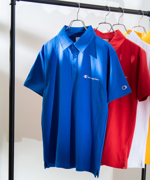 Champion（チャンピオン）の「∴WEGO/Championワンポイント刺繍ポロシャツ（ポロシャツ・メンズ・ホワイト/ブラック/ネイビー/グレー/ロイヤルブルー/イエロー/レッド/ダークグレー・X-LARGE/MEDIUM/LARGE/SMALL）」の9枚目の写真