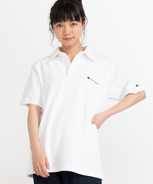 Champion（チャンピオン）の「∴WEGO/Championワンポイント刺繍ポロシャツ（ポロシャツ・メンズ・ホワイト/ブラック/ネイビー/グレー/ロイヤルブルー/イエロー/レッド/ダークグレー・X-LARGE/MEDIUM/LARGE/SMALL）」の19枚目の写真