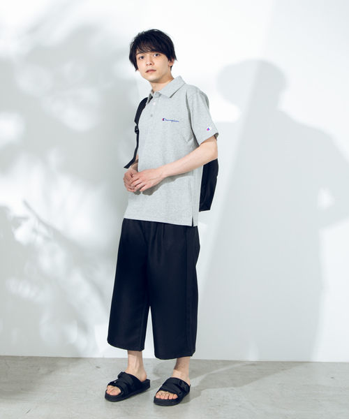 Champion（チャンピオン）の「∴WEGO/Championワンポイント刺繍ポロシャツ（ポロシャツ・メンズ・ホワイト/ブラック/ネイビー/グレー/ロイヤルブルー/イエロー/レッド/ダークグレー・X-LARGE/MEDIUM/LARGE/SMALL）」の21枚目の写真