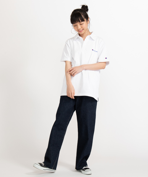 Champion（チャンピオン）の「∴WEGO/Championワンポイント刺繍ポロシャツ（ポロシャツ・メンズ・ホワイト/ブラック/ネイビー/グレー/ロイヤルブルー/イエロー/レッド/ダークグレー・X-LARGE/MEDIUM/LARGE/SMALL）」の12枚目の写真