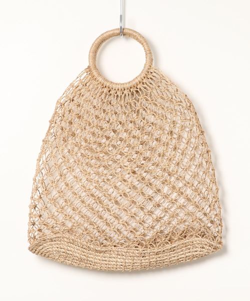 DouDou（ドゥドゥ）の「アバカメッシュバッグ（ショルダーバッグ・レディース・ベージュ/ブラウン・FREE）」の3枚目の写真