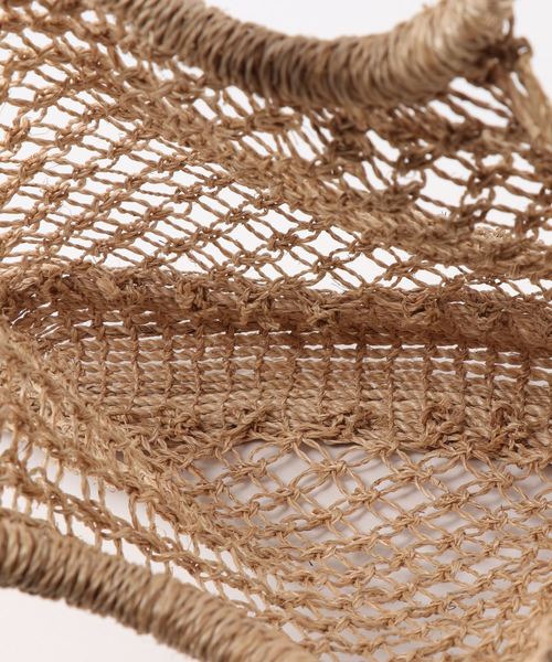 DouDou（ドゥドゥ）の「アバカメッシュバッグ（ショルダーバッグ・レディース・ベージュ/ブラウン・FREE）」の5枚目の写真