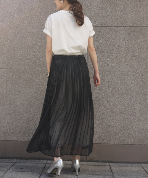 &g'aime(アンジェム)の「【&g'aime】シアープリーツラップスカート(スカート・レディース・グレイッシュベージュ/ベージュ/ブラック・FREE)」の7枚目の写真